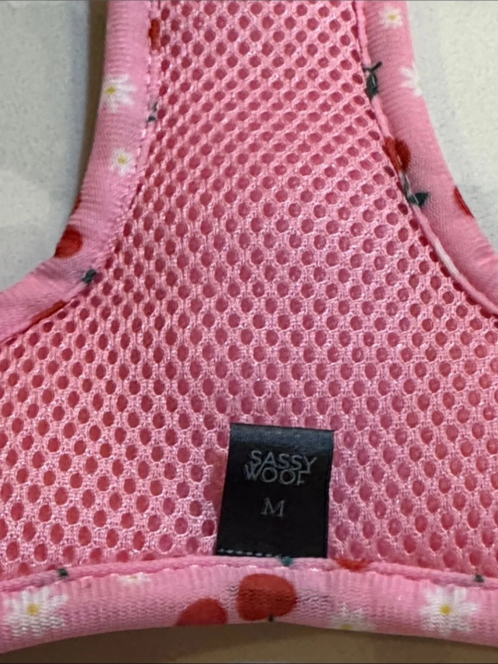 Pink Cherry Dog Harness - Medium